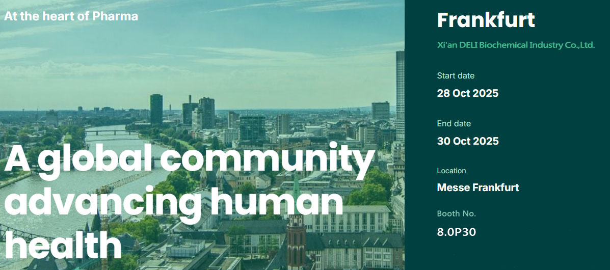 Almaniyanın Frankfurt şəhərində CPHi Europe 2025-də nümayiş olunan Xi'an Deli Biokimyəvi