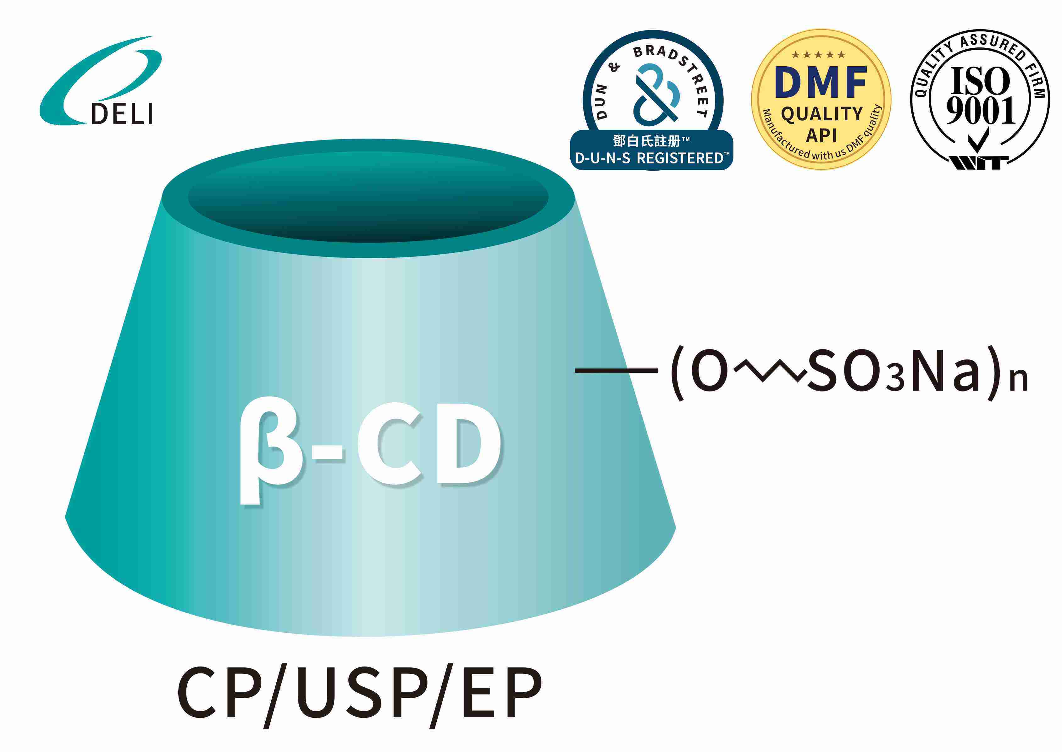 Betadex Sulfobutil Eter Natrium CAS NO 182410-00-0 Enjeksiyon